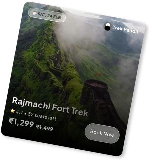 Rajmachi Fort trek booking card